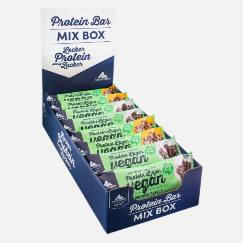 Vegan Protein Layer Mixbox (Brownie + Peanut Butter) - 18 Proteinriegel