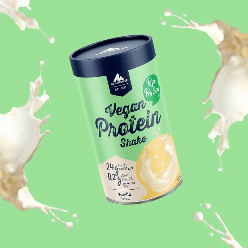 Vegan Vanille Protein Shake (420g) High Proteinpulver, 100% Vegan