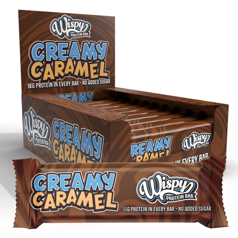 Wispy Proteinriegel – Creamy Caramel – MHD 27.11.2026 (10 x 55 g)