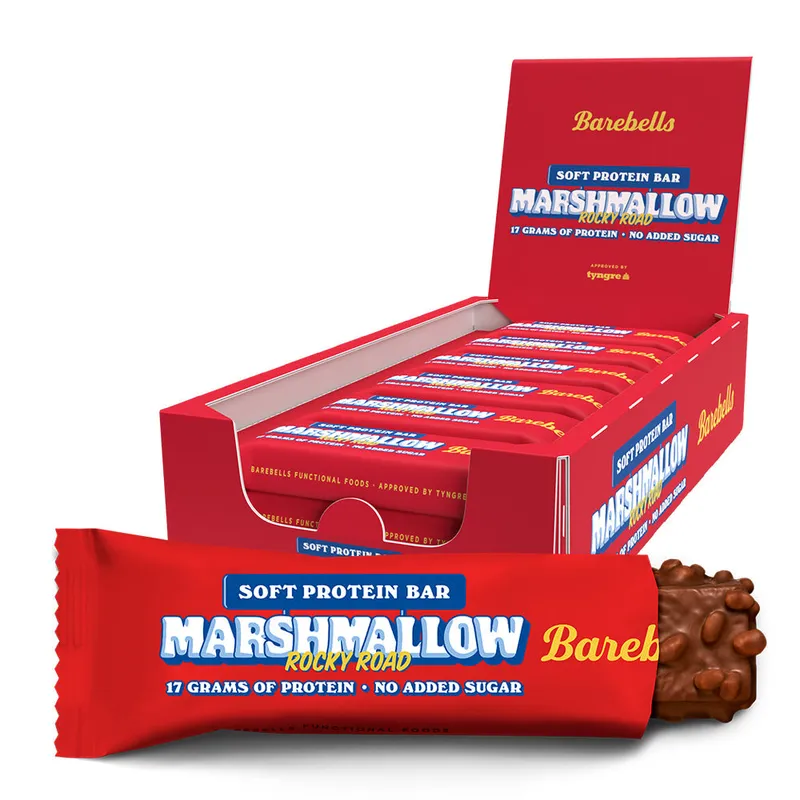 Barebells Soft Proteinriegel – Rocky Road Nutty Marshmallow (12 x 55 g)