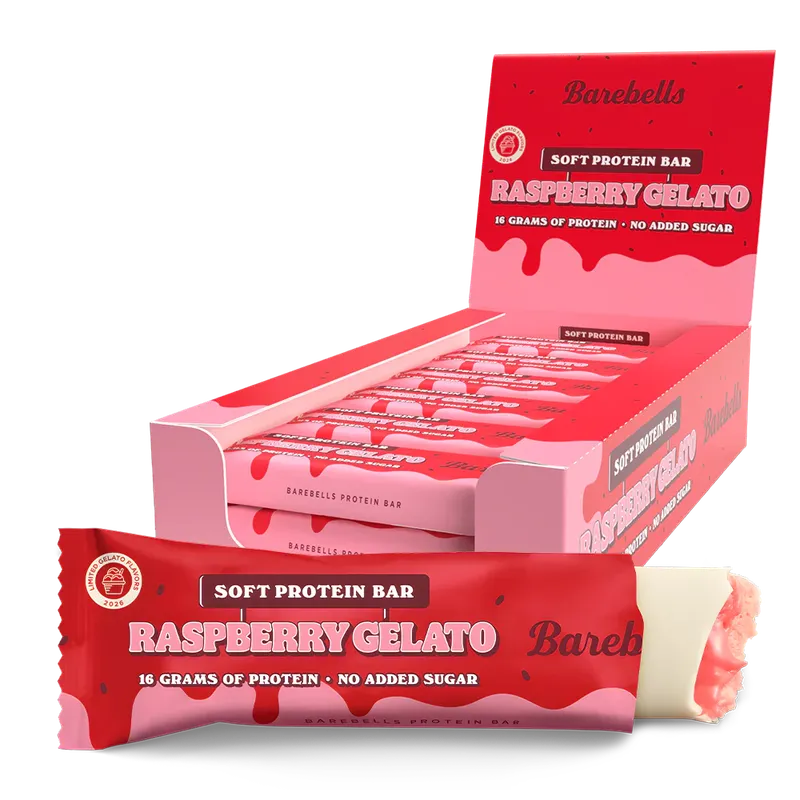 Barebells Soft Proteinriegel – Raspberry Gelato (12 x 55 g)