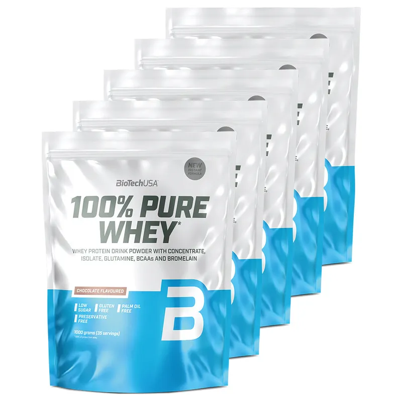 BioTechUSA 100 % Pure Whey – Proteinpulver (6 x 1 kg)
