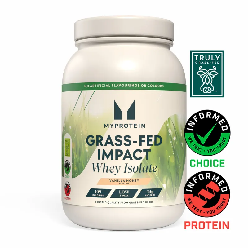 Myprotein Impact Whey Isolate von mit Gras gefütterten Tieren – 1kg