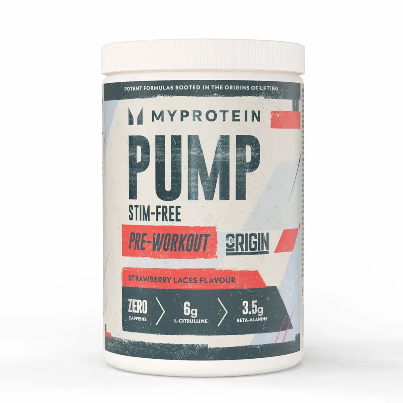 Origin Pump Pre-Workout (Stim-Free) Strawberry Laces 600G