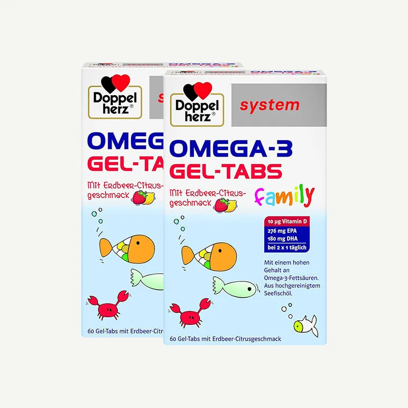 Doppelherz® system OMEGA-3 GEL-TABS family – 60 g