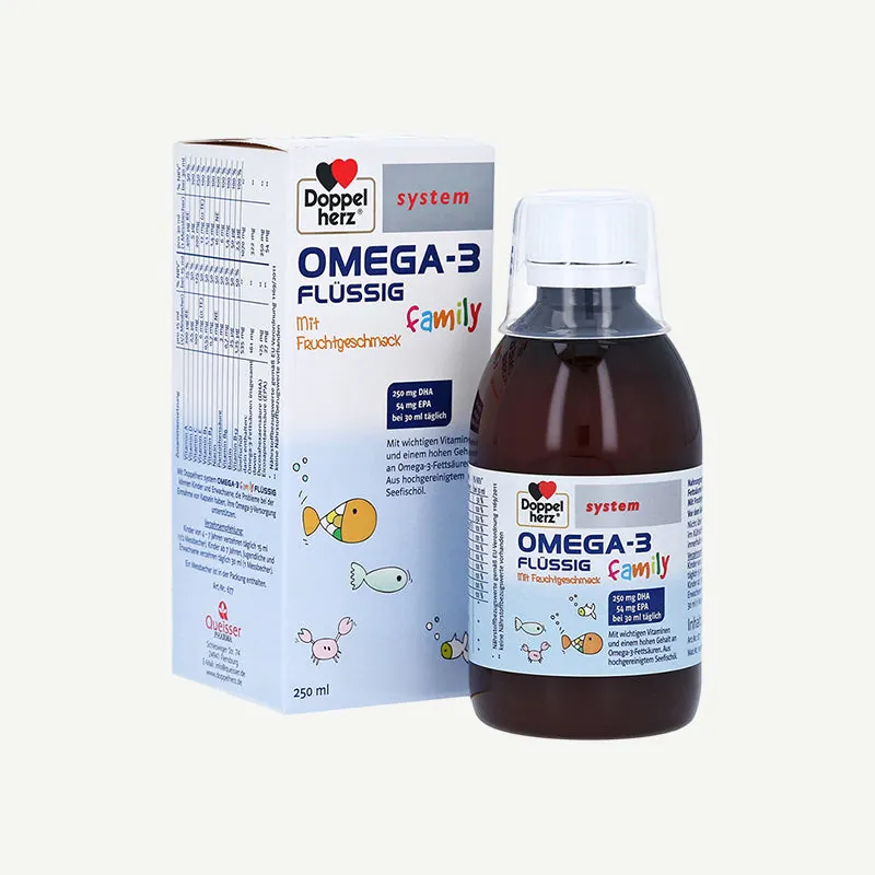 Doppelherz® system OMEGA-3 flüssig family – 250ml