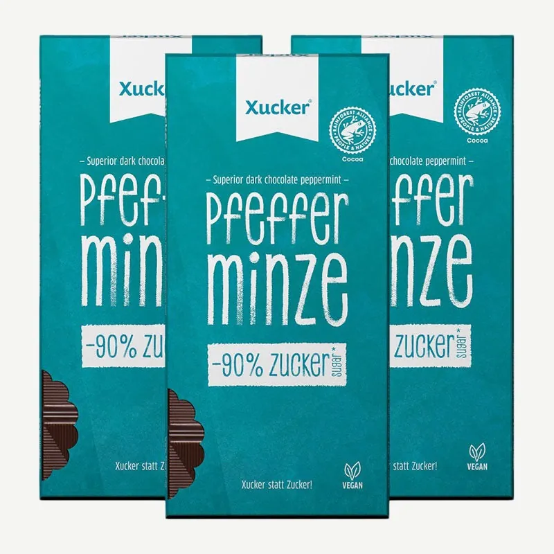 Xucker Edelbitter-Schokolade Pfefferminze
