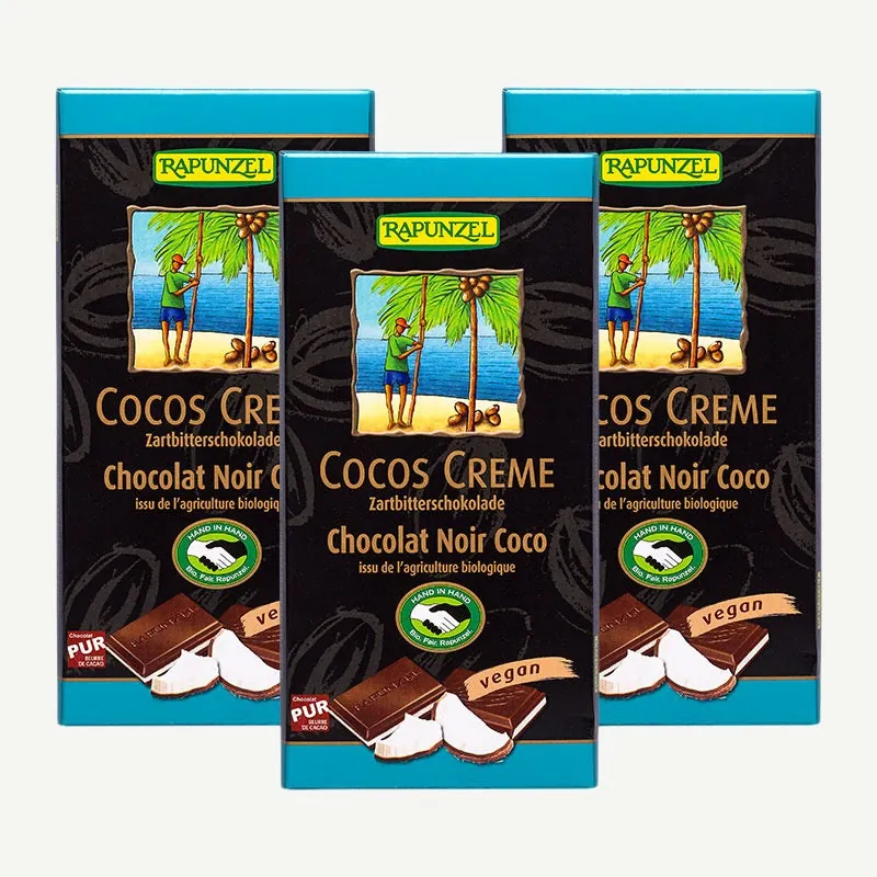 RAPUNZEL Bio Cocos Creme Zartbitter Schokolade – 300g