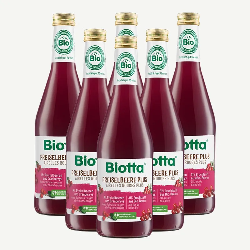 Biotta Bio Preiselbeere Plus, Saft – 500ml