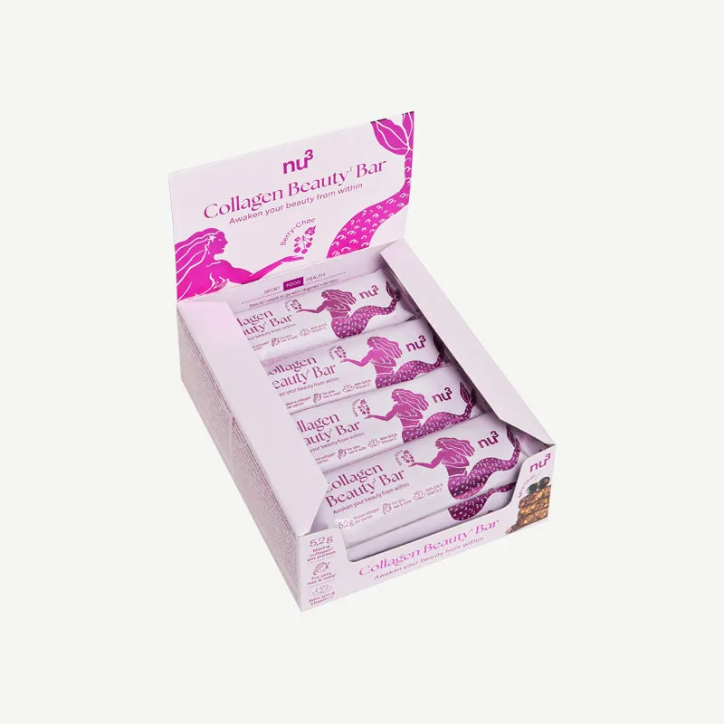 nu3 Collagen Beauty Bar Berry-Choc / 12 x 40 g