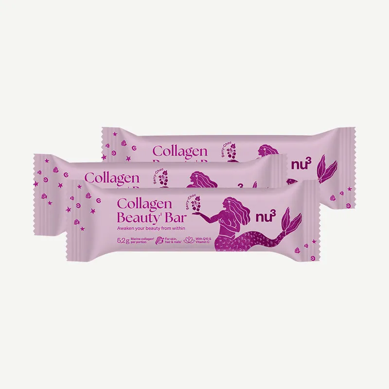 nu3 Collagen Beauty Bar Berry-Choc / 3 x 40 g