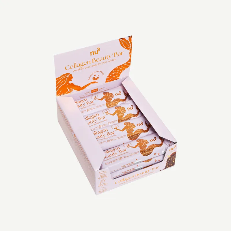 nu3 Collagen Beauty Bar Caramel-Crisp / 12 x 40 g