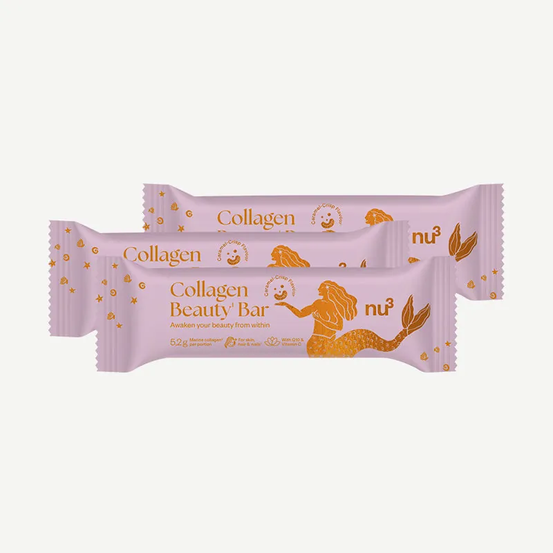 nu3 Collagen Beauty Bar Caramel-Crisp / 3 x 40 g