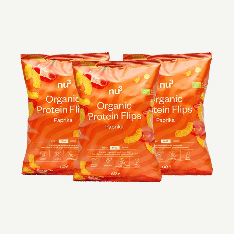 nu3 Bio Protein Flips Paprika / 3 x 80 g