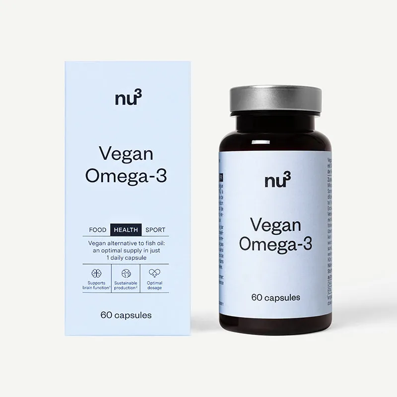 nu3 Omega-3 Algenöl-Kapseln, vegan Basic / 120 Kapseln