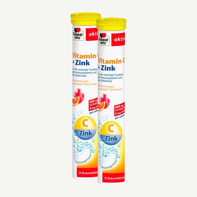 Doppelherz Vitamin C + Zink Basic / 15 Brausetabletten