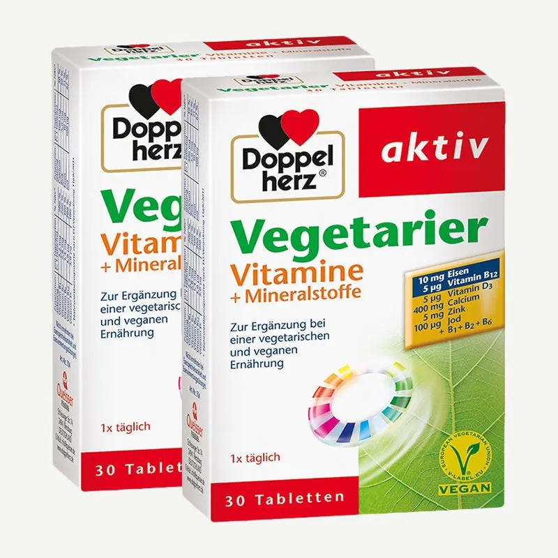 Doppelherz Vegetarier Vitamine + Mineralstoffe Basic / 100 Tabletten