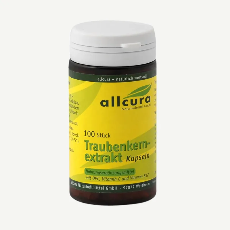 allcura Traubenkernextrakt Basic / 100 Kapseln
