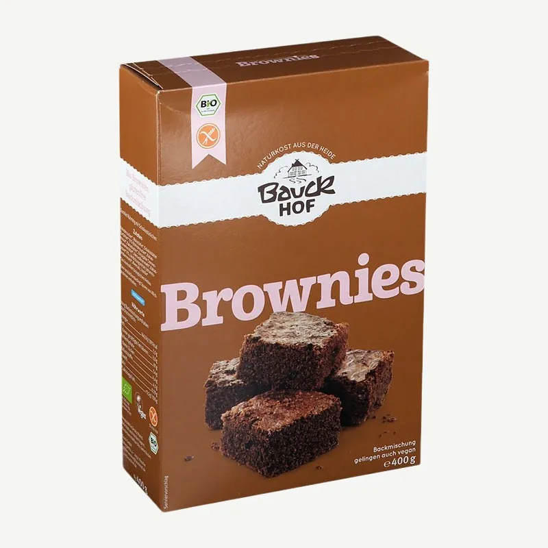 Bauckhof Bio Brownies, Glutenfreie Backmischung Basic / 2 x 400 g