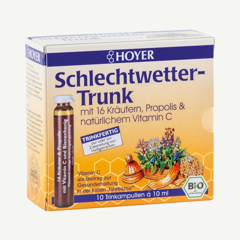 Hoyer Bio Schlechtwetter-Trunk, Kräutershots