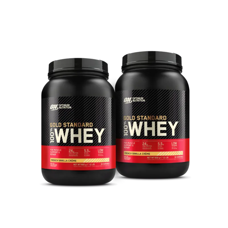2x Gold Standard 100% Whey Protein Powder (900g)