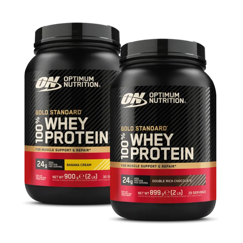 2x Gold Standard 100% Whey Protein Powder (900g)