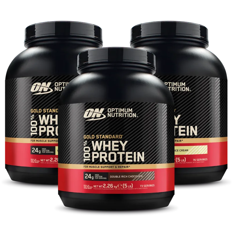 3x Gold Standard 100% Whey Protein Powder (2270g)