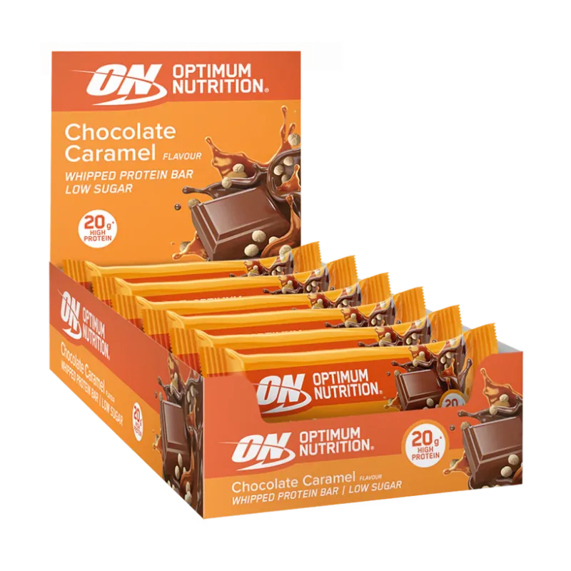 Optimum Nutrition Chocolate Caramel Whipped Protein Bar - 20g high protein – 600g