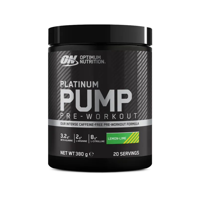 Optimum Nutrition Platinum Pump Pre-Workout Caffeine-Free Powder - 380g (20 Portionen) – 380g