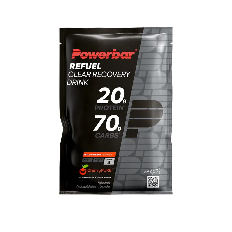 Refuel Clear Recovery Drink - Erfrischender Regenerations Drink mit Clear Whey Protein, Kohlenhydraten, Tart Cherry