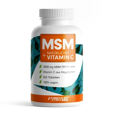 MSM + natürliches Vitamin C | 365 Tabletten