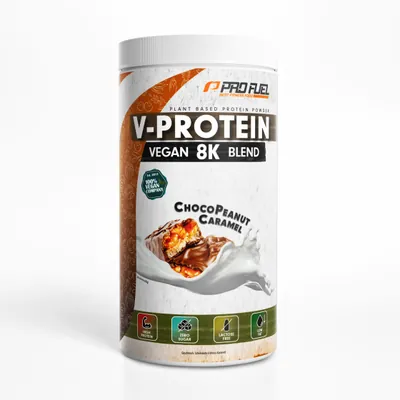 V-PROTEIN | vegan 8K Blend | Schoko-Erdnuss-Karamell