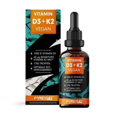 PROFUEL VITAMIN D3 + K2 Tropfen | 1700 Tropfen (50 ml) – 50 ml