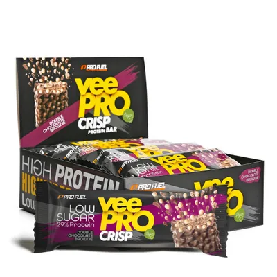 veePRO CRISP | veganer Proteinriegel | Double Chocolate Brownie