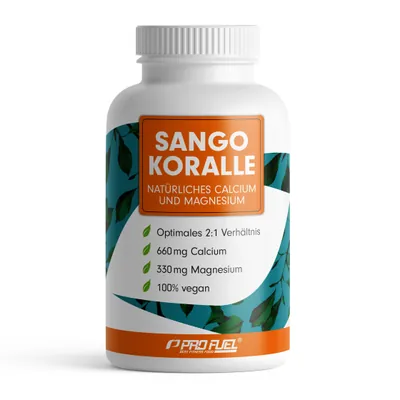SANGO KORALLE | Natürliches Calcium & Magnesium | 180 Kapseln