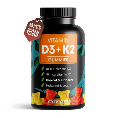 PROFUEL VITAMIN D3 + K2 | Vegan | 60 Gummies