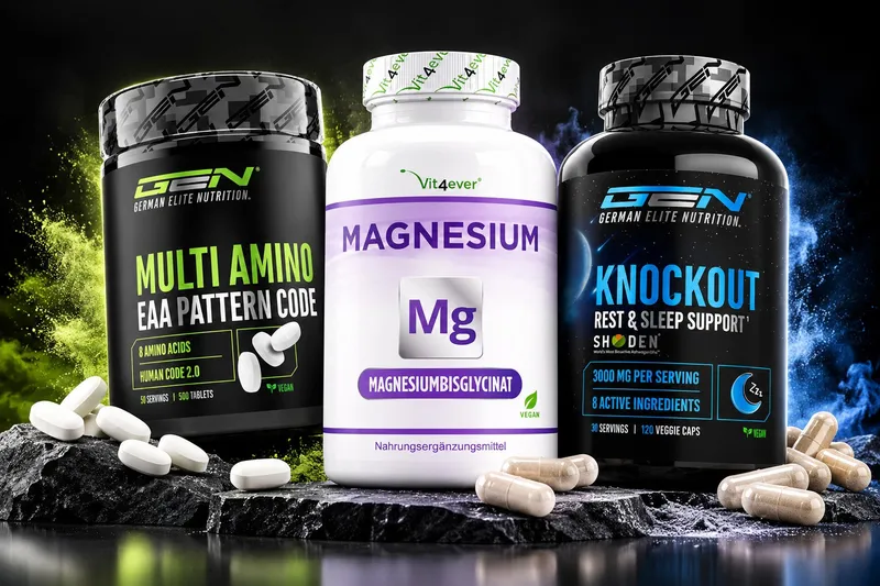 Bündel: Schlaf & Regeneration – Magnesium + Knockout + Multi Amino EAA