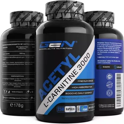 Acetyl L-Carnitin - (250 Kapseln - 3000 mg Tagesdosierung )