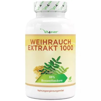 Weihrauch Extrakt 1000 - 85% Boswellia-Säure  (365 Kapseln a 1000mg)