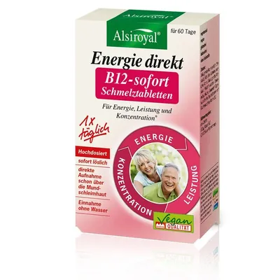 Alsiroyal - Energie direkt - Schmelztabletten, 60 Stk,