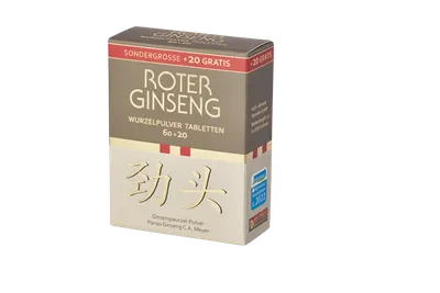 KGV - Roter Ginseng Tabletten Sondergröße 60 + 20 Stk.