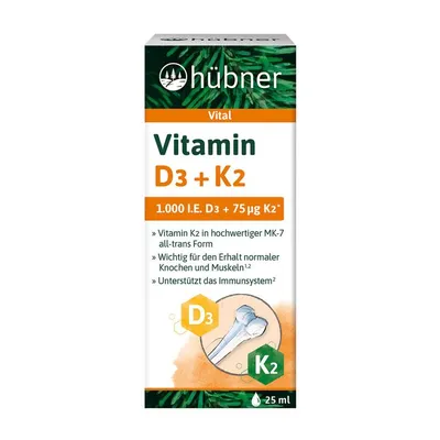 Hübner - Vitamin D3 + K2 Tropfen 25ml