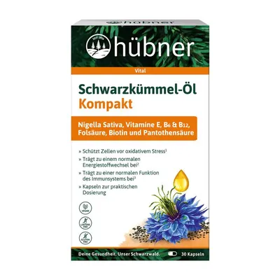 Hübner - Schwarzkümmel-Öl Kompakt 30 Kapseln