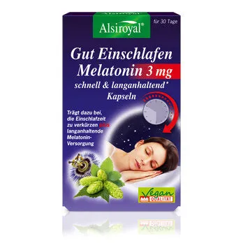 Alsiroyal - Gut Einschlafen Melatonin 3mg, 30 Kaps
