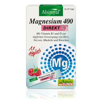 Alsiroyal - Magnesium 400 Direkt Himbeere 20 Stk,