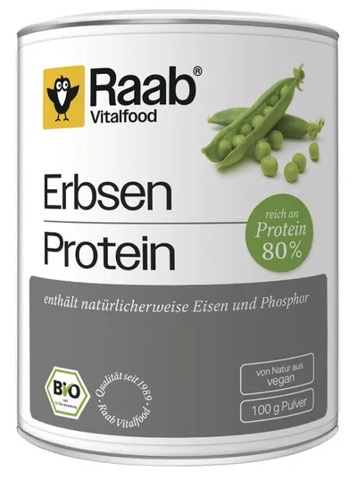 Raab Vitalfood - Bio Erbsen Protein Pulver, 100g – 100g