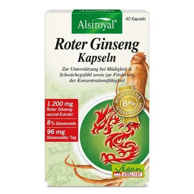Alsiroyal - Roter Ginseng Kapseln, 40 Kaps.
