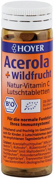 HOYER - Acerola + Wildfrucht Lutschtabletten, 60g