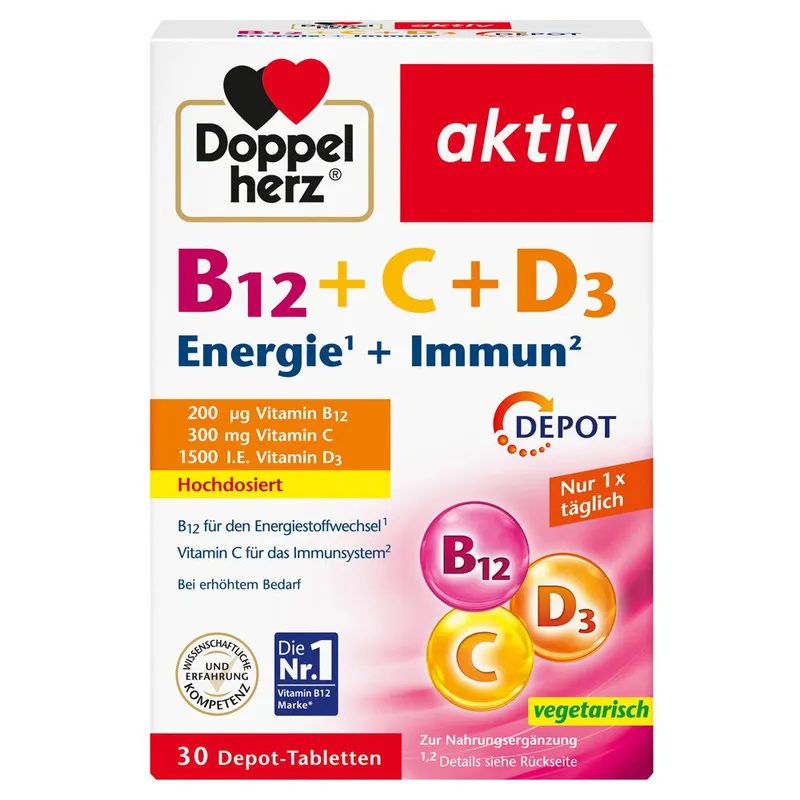 Vitamin B12 + C + D3 Tabletten 30 St, 33,2 g