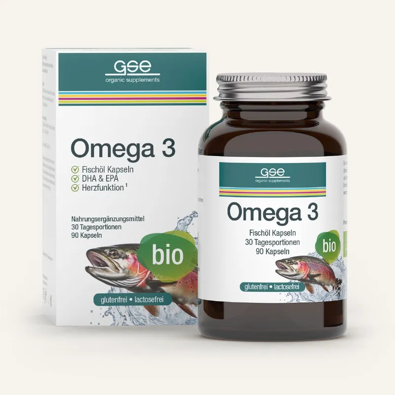 GSE - BIO Omega 3 - Fischöl, 90 Kapseln à 1080 mg, 97g
